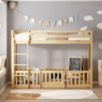 Παιδικη Κουκετα Τ.montessori Με Παρκακι Playkid HM703.01 Ξυλο Πευκου Φυσικο Για 190x90εκ - Image 10