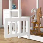 Παιδικη Κουκετα Τ.montessori Με Παρκακι Playkid HM703.03 Ξυλο Πευκου Λευκο Για 190x90εκ - Image 5