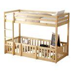 Παιδικη Κουκετα Τ.montessori Με Παρκακι Playkid HM703.01 Ξυλο Πευκου Φυσικο Για 190x90εκ - Image 7
