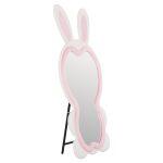 Παιδικος Καθρεφτης Δαπεδου Bunny HM4489.01 MDF Ροζ & Λευκο-Μαυρο Stand 80x162υεκ. - Image 5
