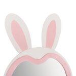 Παιδικος Καθρεφτης Δαπεδου Bunny HM4489.01 MDF Ροζ & Λευκο-Μαυρο Stand 80x162υεκ. - Image 7