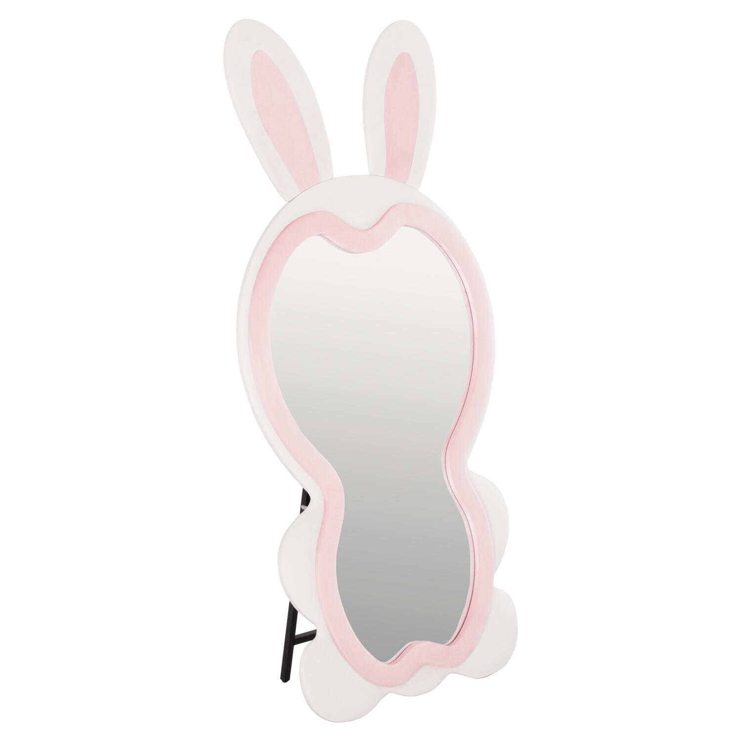 paidikos-kathreftis-dapedoy-fb9448901-md Παιδικος Καθρεφτης Δαπεδου Bunny HM4489.01 MDF Ροζ & Λευκο-Μαυρο Stand 80x162υεκ. - Image 1