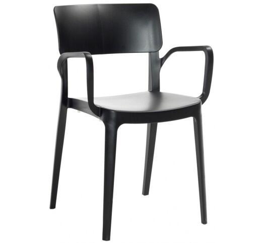 panora-polythrona-polypropyleniou-705-1928 Panora Πολυθρόνα Πολυπροπυλενίου Μαύρη - Image 1