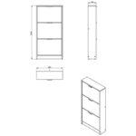 Παπουτσοθηκη Base 13 Grey Oak 58x18x119εκ - Image 6