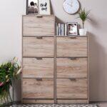 Παπουτσοθηκη Base 14 Grey Oak 58x18x156εκ - Image 2