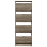 Παπουτσοθηκη Base 14 Grey Oak 58x18x156εκ - Image 5