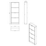 Παπουτσοθηκη Base 14 Grey Oak 58x18x156εκ - Image 7