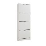Παπουτσοθηκη Base 14 Λευκο Χρωμα 58x18x155,5εκ