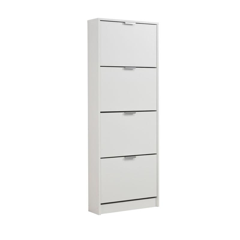 papoytsothiki-base-14-leyko-chroma-58x18x1555ek1689330013 Παπουτσοθηκη Base 14 Λευκο Χρωμα 58x18x155,5εκ - Image 1