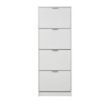 Παπουτσοθηκη Base 14 Λευκο Χρωμα 58x18x155,5εκ - Image 3