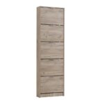 Παπουτσοθηκη Base 15 Grey Oak 58x18x191,5εκ