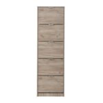 Παπουτσοθηκη Base 15 Grey Oak 58x18x191,5εκ - Image 3
