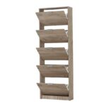 Παπουτσοθηκη Base 15 Grey Oak 58x18x191,5εκ - Image 4