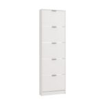 Παπουτσοθηκη Base 15 Λευκο Χρωμα 58x18x191,5εκ