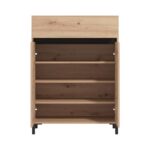 Παπουτσοθηκη Flannan 2k1f2v Artisan Oak/Μαυρο Matt Χρωμα 80x40x110εκ - Image 4