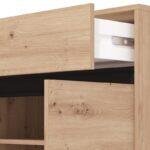 Παπουτσοθηκη Flannan 2k1f2v Artisan Oak/Μαυρο Matt Χρωμα 80x40x110εκ - Image 5