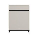 Παπουτσοθηκη Flannan 2k1f2v Cashmere/Μαυρο Matt Χρωμα 80x40x110εκ - Image 3