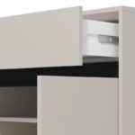 Παπουτσοθηκη Flannan 2k1f2v Cashmere/Μαυρο Matt Χρωμα 80x40x110εκ - Image 5