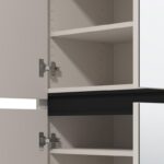Παπουτσοθηκη Flannan 2k4v 2og Cashmere/Μαυρο Matt Χρωμα 80x40x205εκ - Image 5