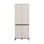 Παπουτσοθηκη Flannan 2k4v Cashmere/Μαυρο Matt Χρωμα 80x40x205εκ - Image 3