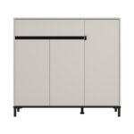 Παπουτσοθηκη Flannan 3k1f3v Cashmere/Μαυρο Matt Χρωμα 120x40x110εκ - Image 3