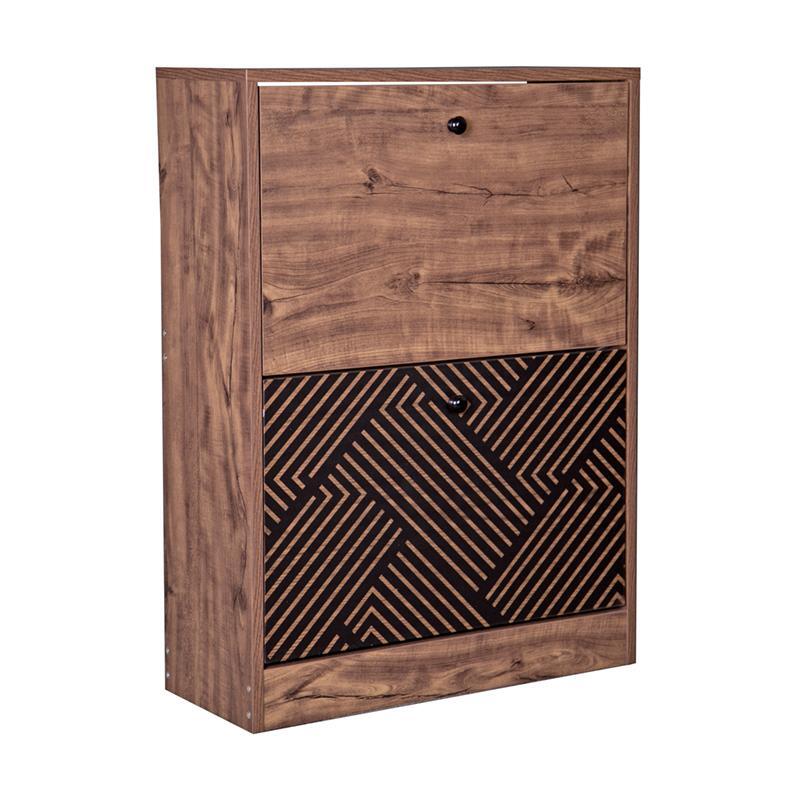 papoytsothiki-fylliana-home-1872-me-2-portes-mayri-grey-oak-mayri-60235811730373002 Παπουτσοθηκη Fylliana "Home" 1872 Με 2 Πορτες Μαυρη Grey Oak-Μαυρη 60x23.5x81εκ - Image 1