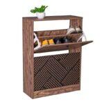 Παπουτσοθηκη Fylliana "Home" 1872 Με 2 Πορτες Μαυρη Grey Oak-Μαυρη 60x23.5x81εκ - Image 2
