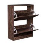 Παπουτσοθηκη Fylliana "Home" 1872 Με 2 Πορτες Μαυρη Grey Oak-Μαυρη 60x23.5x81εκ - Image 3