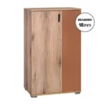 Παπουτσοθηκη Fylliana Valenor Natural Canella Oak -Κεραμιδι Χρωμα 69x34x120εκ