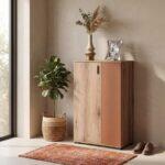 Παπουτσοθηκη Fylliana Valenor Natural Canella Oak -Κεραμιδι Χρωμα 69x34x120εκ - Image 2