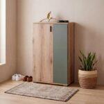 Παπουτσοθηκη Fylliana Valenor Natural Canella Oak-Λαδι Χρωμα 69x34x120εκ - Image 2