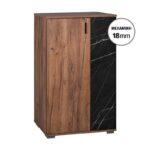 Παπουτσοθηκη Fylliana Valenor Tobacco Craft-Black Marble Χρωμα 69x34x120εκ