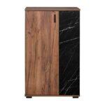 Παπουτσοθηκη Fylliana Valenor Tobacco Craft-Black Marble Χρωμα 69x34x120εκ - Image 3