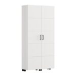 Παπουτσοθηκη Islay 91 2k h185 Λευκο Χρωμα 92x33x185εκ