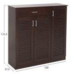Παπουτσοθηκη-Ντουλαπα Proby HM9607.01 Μελαμινη Wenge 120x37,5x121,5υεκ. - Image 2