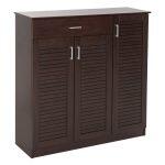 Παπουτσοθηκη-Ντουλαπα Proby HM9607.01 Μελαμινη Wenge 120x37,5x121,5υεκ.