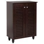 Παπουτσοθηκη-Ντουλαπα Prolly HM9608.01 Μελαμινη wenge-2πορτες-4ραφια 60x34x88υεκ.