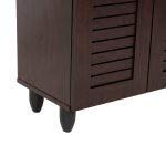 Παπουτσοθηκη-Ντουλαπα Prolly HM9608.01 Μελαμινη wenge-2πορτες-4ραφια 60x34x88υεκ. - Image 7
