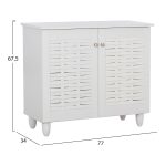 Παπουτσοθηκη-Ντουλαπι Cassiope HM2208.05 Μελαμινη Λευκη Με Ποδια 77χ34χ67.5υεκ. - Image 2