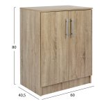 Παπουτσοθηκη Ντουλαπι Emerie HM2206.02 Μελαμινη Sonama 60x40,5x80υεκ. - Image 2