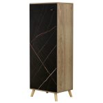 Παπουτσοθηκη-Ντουλαπι Alvaro HM8954.13 Μελαμινη Sonama-Μαυρο Μαρμαρο 50χ38χ135yεκ - Image 5