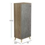 Παπουτσοθηκη-Ντουλαπι Alvaro HM8954.14 Μελαμινη Sonama-Stone Texture 50χ38χ135yεκ. - Image 2