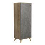 Παπουτσοθηκη-Ντουλαπι Alvaro HM8954.14 Μελαμινη Sonama-Stone Texture 50χ38χ135yεκ. - Image 6