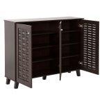Παπουτσοθηκη-Ντουλαπι Prody HM9610.01 Μελαμινη Wenge 3 Πορτες 115x34x89υεκ. - Image 4