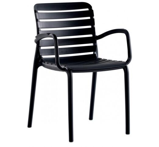 parma-polythrona-polypropylene-45602-117327 Parma Πολυθρόνα Πολυπροπυλενίου Μαύρη - Image 1