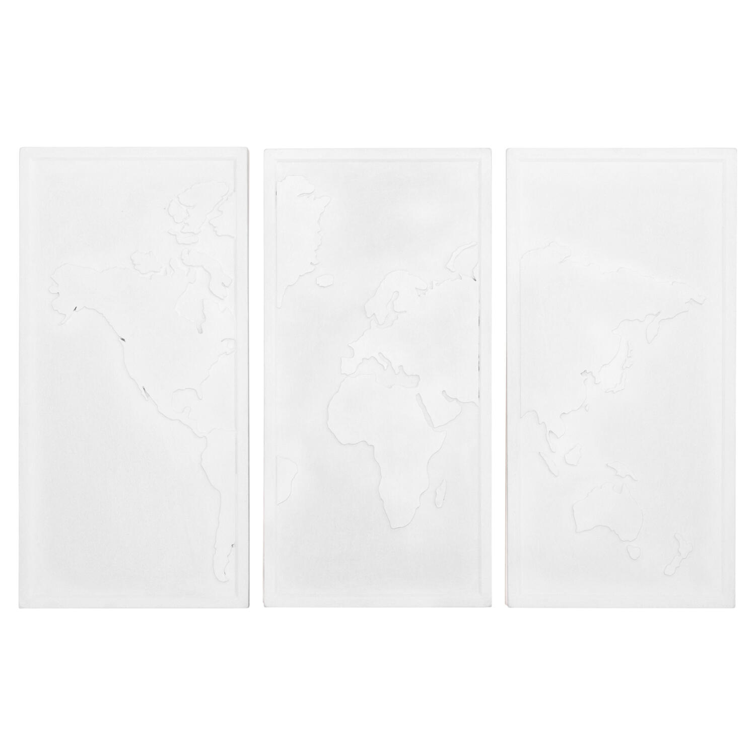 pinakas-3-ptychos-world-map-fb94504-mdf- Πινακας 3-πτυχος World Map Santorini HM4504 MDF Σε Υπολευκο Χρωμα 180x4(πάχος)x120υεκ. - Image 1