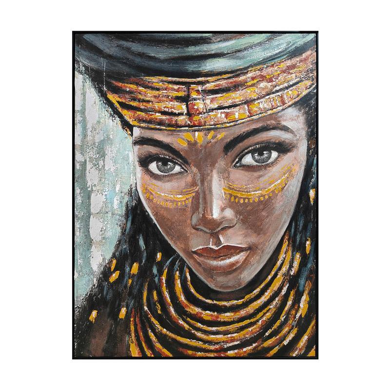 pinakas-se-kamba-fylliana-fl2682-woman-face-kafe-90x120xek1731588005 Πινακας Σε Καμβα Fylliana FL2682 Woman Face Καφε 90x120xεκ - Image 1