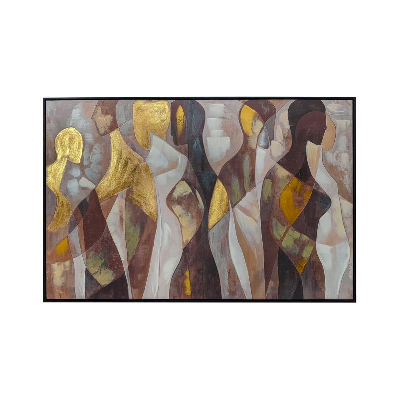 pinakas-se-kamba-fylliana-fl38701-kafe-mpez-chryso-chroma-120x80ek1765365302 Πινακας Σε Καμβα Fylliana FL38701 Καφε-Μπεζ-Χρυσο Χρωμα 120x4x80εκ - Image 1