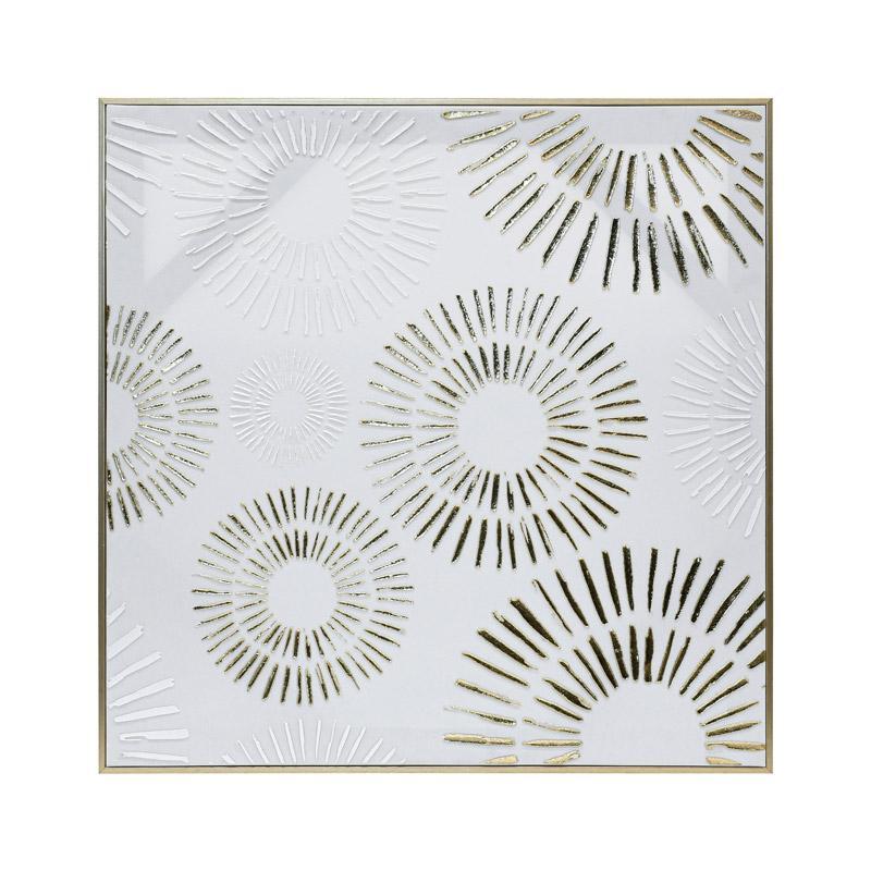 pinakas-se-kamba-me-plastiko-plaisio-fylliana-fl247443-chryso-leyko-60x3x60ek1733471712 Πινακας Σε Καμβα Με Πλαστικο Πλαισιο Fylliana FL247443 Χρυσο-Λευκο 60x3x60εκ - Image 1