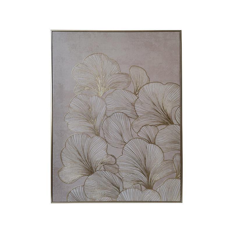 pinakas-se-kamba-me-plastiko-plaisio-fylliana-fl252455-chryso-leyko-mpez-50x3x70ek1749807609 Πινακας Σε Καμβα Με Πλαστικο Πλαισιο Fylliana FL252455 Χρυσο-Λευκο-Μπεζ 50x3x70εκ - Image 1